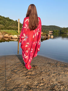 Fuchsia Floral Kaftan dress