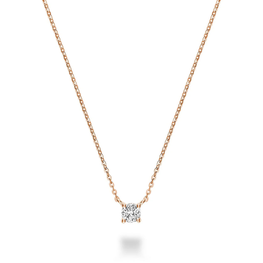 Diamond solitaire necklace