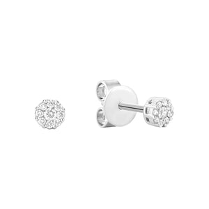 Floral diamond studs